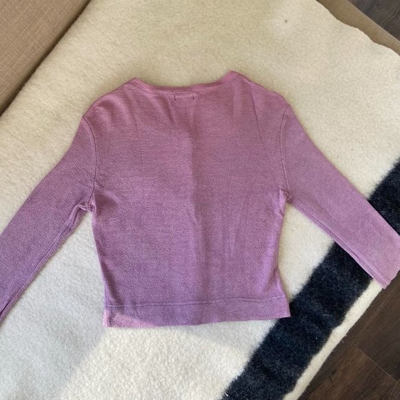 Vintage Lavender Button-Up Cardigan - Picture 2 of 3